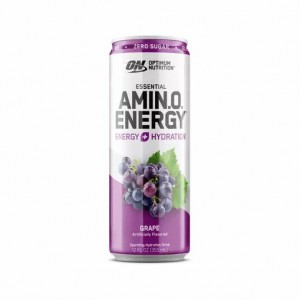 Optimum Nutrition ESSENTIAL AMIN.O. ENERGY+ Electrolytes Sparkling Grape 355ml * 12 Cans (12 Servings) Norge | PUHAJ5694