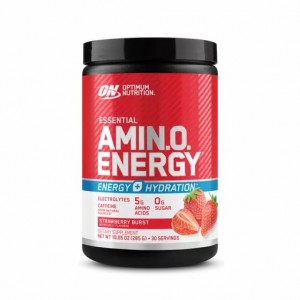 Optimum Nutrition Essential AMIN.O. ENERGY + Electrolytes Strawberry Burst 0.63 lb (30 Servings) Norge | XSVWA6982