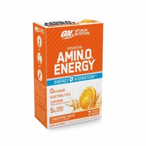 Optimum Nutrition Essential AMIN.O. ENERGY + Electrolytes Tangerine Wave 7 Stick Packs (7 Servings) Norge | EWMIT5361