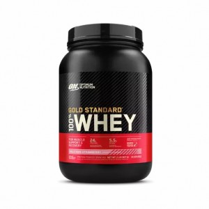 Optimum Nutrition GOLD STANDARD 100% WHEY™ Delicious Strawberry 2 lb (29 Servings) Norge | TBKHX3918