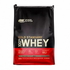 Optimum Nutrition GOLD STANDARD 100% WHEY™ Double Rich Chocolate 10 lb (149 Servings) Norge | SLFJQ2630