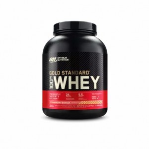 Optimum Nutrition GOLD STANDARD 100% WHEY™ Strawberry Banana 5 lb (75 Servings) Norge | SFMXE3267