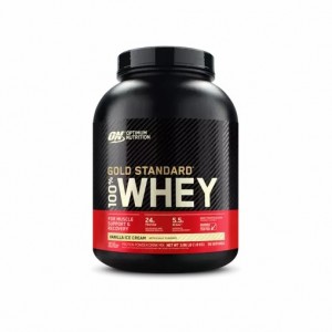 Optimum Nutrition GOLD STANDARD 100% WHEY™ Vanilla Ice Cream 4 lb (58 Servings) Norge | CGARH0197