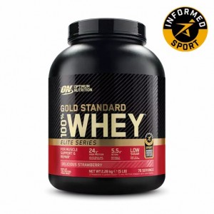 Optimum Nutrition Gold Standard 100% Whey - Elite Series Delicious Strawberry 2.27 kg Norge | CJSIM9340