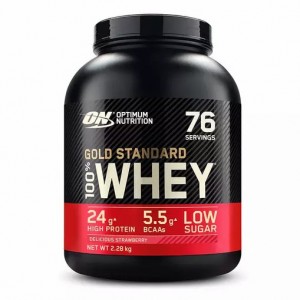 Optimum Nutrition Gold Standard 100% Whey Protein Powder Delicious Strawberry 2.28 kg (76 Servings) Norge | FJWTS2046