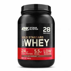 Optimum Nutrition Gold Standard 100% Whey Protein Powder Extreme Milk Chocolate 896 grams (28 Servings) Norge | QGOTI6092