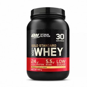 Optimum Nutrition Gold Standard 100% Whey Protein Powder French Vanilla 900 grams (30 Servings) Norge | TMRFH8430