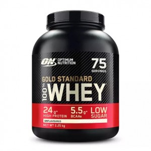 Optimum Nutrition Gold Standard 100% Whey Protein Powder Unflavoured 2.25 kg (75 Servings) Norge | EKMPY3508