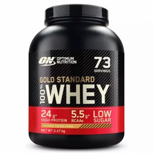 Optimum Nutrition Gold Standard 100% Whey Protein Powder Caramel Toffee Fudge 2.27 kg (73 Servings) Norge | CDEVQ8561