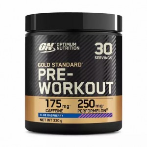 Optimum Nutrition Gold Standard Pre-Workout Blue Raspberry 330 grams (30 Servings) Norge | KSHIN8304