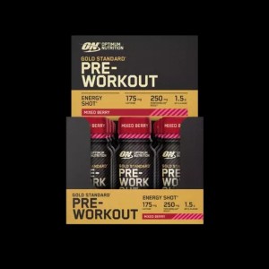 Optimum Nutrition Gold Standard Pre-Workout Shot Mixed Berry 720 ml (12 pieces) Norge | LQIMX1520