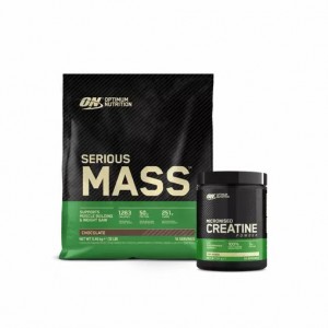 Optimum Nutrition Serious Mass & Creatine Stack Chocolate Norge | SCVGX4690