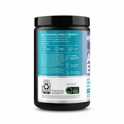 Optimum Nutrition ESSENTIAL AMIN.O. ENERGY® *new* Rainbow Sherbet - Notify Me 0.6 lb - Notify me Norge | ETWVL5317