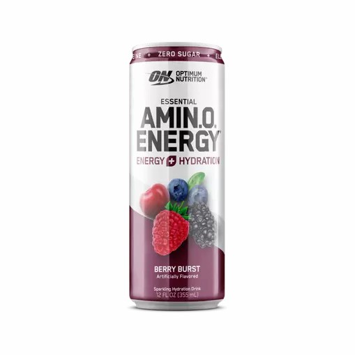 Optimum Nutrition ESSENTIAL AMIN.O. ENERGY+ Electrolytes Sparkling Berry Burst 355ml * 12 Cans (12 Servings) Norge | HROWM7360