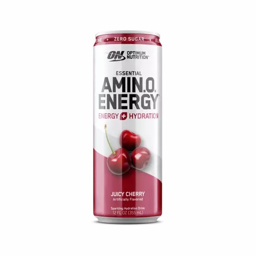 Optimum Nutrition ESSENTIAL AMIN.O. ENERGY+ Electrolytes Sparkling Juicy Cherry 355ml * 12 Cans (12 Servings) Norge | RUZVY2354