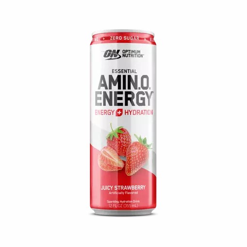 Optimum Nutrition ESSENTIAL AMIN.O. ENERGY+ Electrolytes Sparkling Juicy Strawberry 355ml * 12 Cans (12 Servings) Norge | GBIJO4975