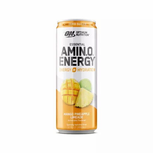 Optimum Nutrition ESSENTIAL AMIN.O. ENERGY+ Electrolytes Sparkling Mango Pineapple Lime 355ml * 12 Cans (12 Servings) Norge | HBOJL8514