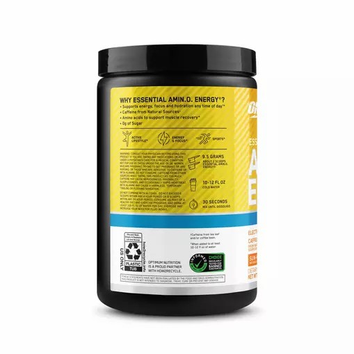 Optimum Nutrition Essential AMIN.O. ENERGY + Electrolytes *new* Sun-kissed Citrus 0.63 lb (30 Servings) Norge | WVEXA4085