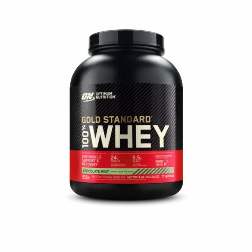 Optimum Nutrition GOLD STANDARD 100% WHEY™ Chocolate Mint 5 lb (70 Servings) Norge | WCHTP6984