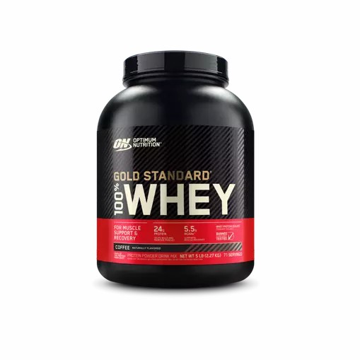 Optimum Nutrition GOLD STANDARD 100% WHEY™ Coffee 5 lb (71 Servings) Norge | RHTLZ3197