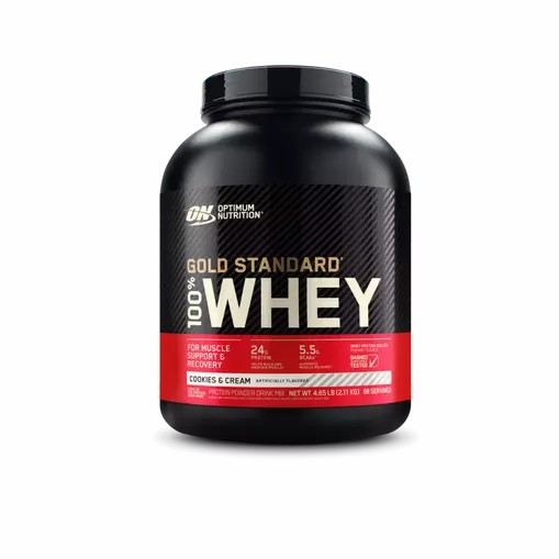 Optimum Nutrition GOLD STANDARD 100% WHEY™ Cookies & Cream 5 lb (68 Servings) Norge | WSNFZ3051