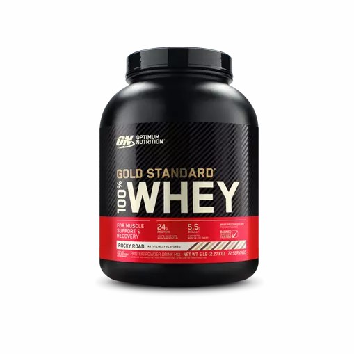 Optimum Nutrition GOLD STANDARD 100% WHEY™ Rocky Road 5 lb (72 Servings) Norge | CJGSD1768