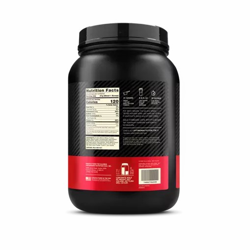 Optimum Nutrition GOLD STANDARD 100% WHEY™ Strawberries & Cream 2 lb (29 Servings) Norge | ONGXD4783