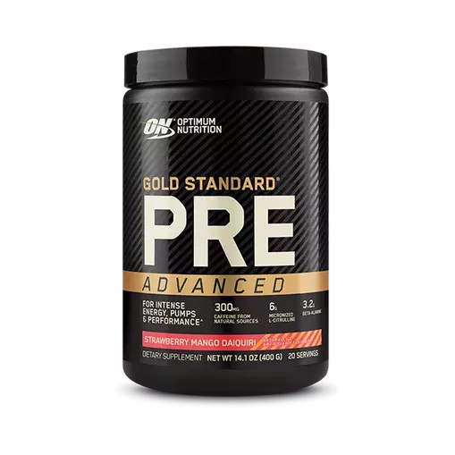 Optimum Nutrition GOLD STANDARD® Pre Advanced Strawberry Mango Daiquiri 0.88 lb (20 Servings) Norge | KNPMG4381