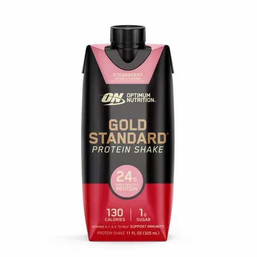 Optimum Nutrition GOLD STANDARD® Ready To Drink Protein Shake *new* Strawberry 12 Cartons (12 Servings) Norge | TAGRY6743