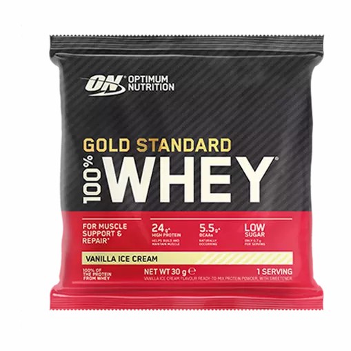 Optimum Nutrition Gold Standard 100% Whey Powder Sachets Vanilla Ice Cream 1 sachet (30 grams) Norge | UJIZO3718