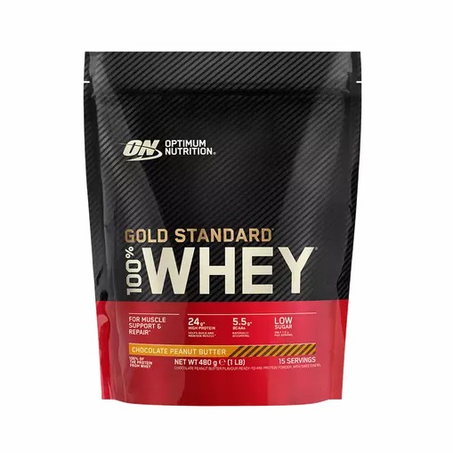 Optimum Nutrition Gold Standard 100% Whey Protein Powder Chocolate Peanut Butter 480 grams (15 Servings) Norge | TVLBO4791