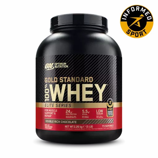 Optimum Nutrition Gold Standard 100% Whey - Elite Series Double Rich Chocolate 2.27 kg (74) Norge | UZQBY6379