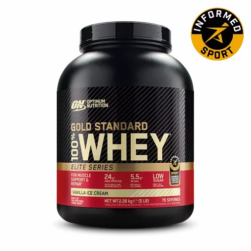 Optimum Nutrition Gold Standard 100% Whey - Elite Series Vanilla Ice Cream 2.27 kg (77) Norge | YJGZS7129