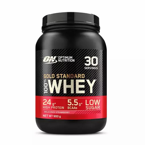 Optimum Nutrition Gold Standard 100% Whey Protein Powder Delicious Strawberry 900 grams (30 Servings) Norge | YEKGO9675