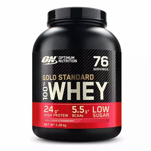 Optimum Nutrition Gold Standard 100% Whey Protein Powder Delicious Strawberry 2.28 kg (76 Servings) Norge | FJWTS2046