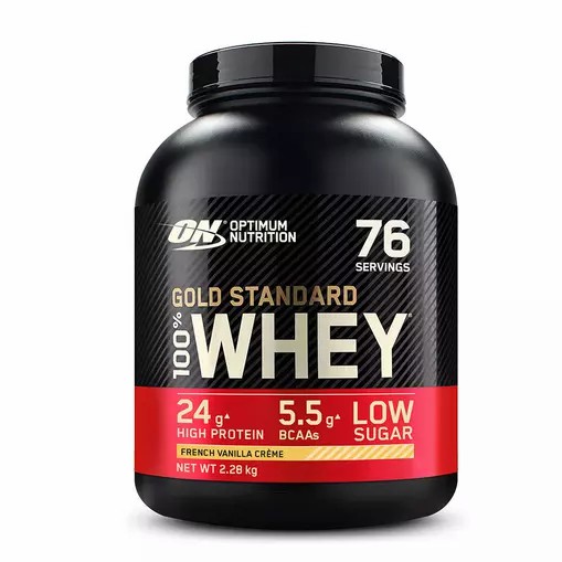 Optimum Nutrition Gold Standard 100% Whey Protein Powder French Vanilla 2.28 kg (76 Servings) Norge | NXMIP7920