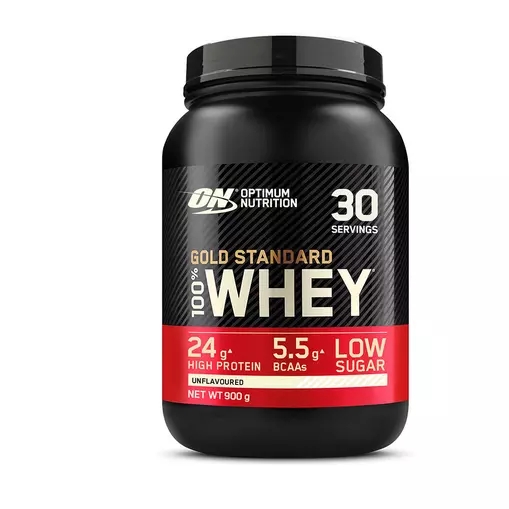 Optimum Nutrition Gold Standard 100% Whey Protein Powder Unflavoured 900 grams (30 Servings) Norge | QCXNY5948