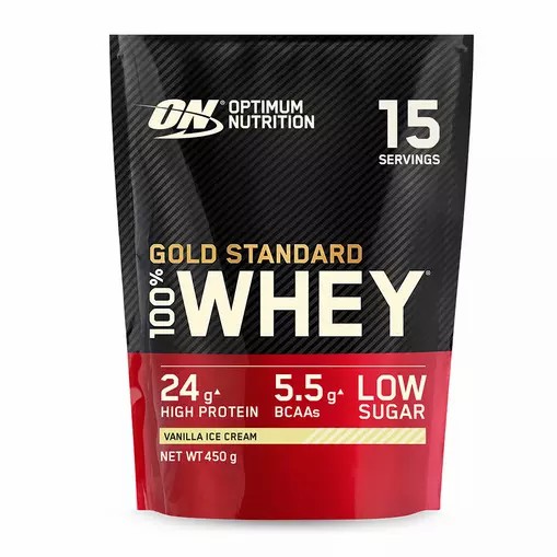 Optimum Nutrition Gold Standard 100% Whey Protein Powder Vanilla Ice Cream 450 grams (15 Shakes) Norge | GAUQJ5690