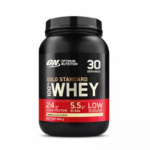 Optimum Nutrition Gold Standard 100% Whey Protein Powder Vanilla Ice Cream 900 grams (30 Servings) Norge | APNCU0862