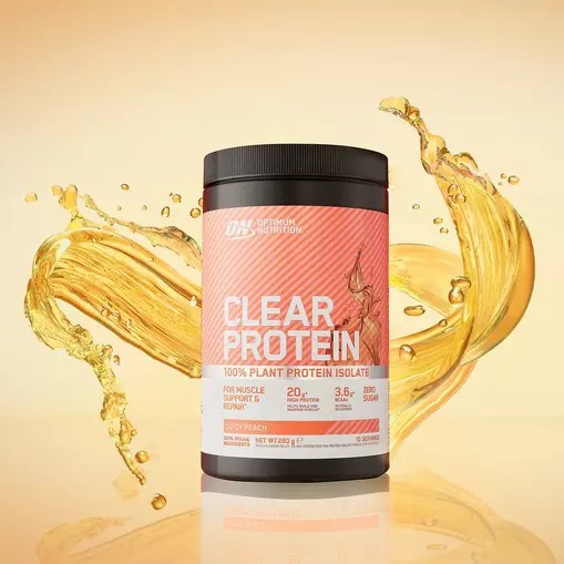 Optimum Nutrition ON Clear Protein 100% Plant Protein Isolate Juicy Peach 280 grams (10 Servings) Norge | MIHPD8294