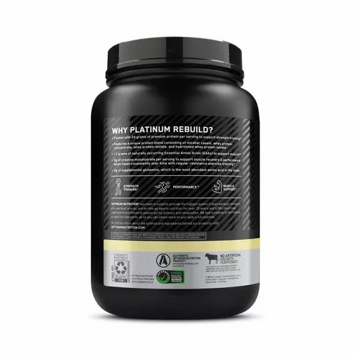 Optimum Nutrition Platinum Rebuild Vanilla Buttercream 1.63 lb (20 Servings) Norge | JVZIP8321