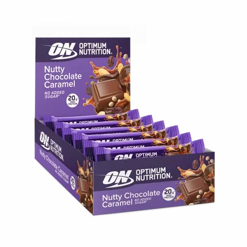 Optimum Nutrition Protein Bar Nutty Chocolate Caramel 700 grams (10 Bars) Norge | KHEUI3182