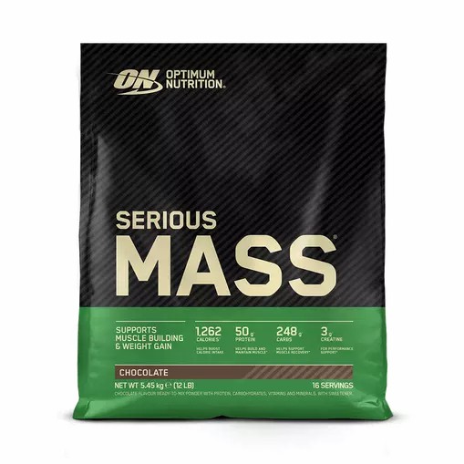 Optimum Nutrition Serious Mass Chocolate 5.45 kg (16 Servings) Norge | EGSPD6985