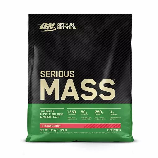 Optimum Nutrition Serious Mass Strawberry 5.45 kg (16 Servings) Norge | DXURZ2647